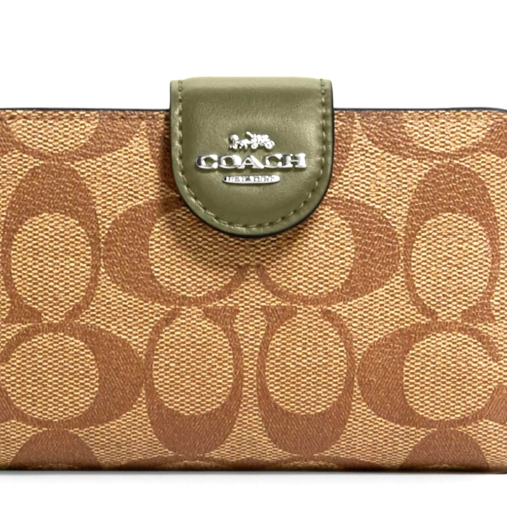 Authentic Coach Corner Zip Wallet
